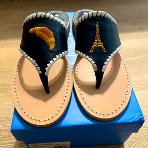 Jack Rogers Embroidered Paris Sandal - Size 9